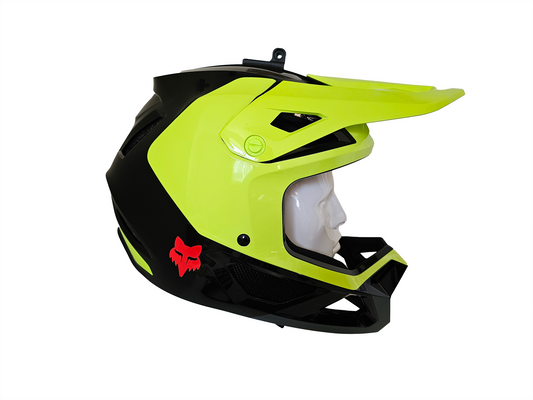 r3pro Top Mount for Fox Rampage 2024 Helmets, white background, triple prong version.