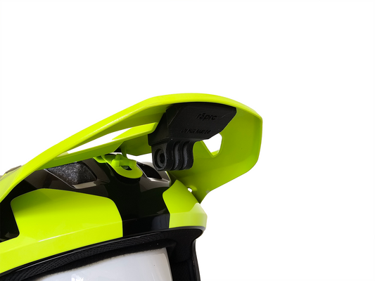 r3pro Under Visor Mount for FOX Rampage 2024 Helmets, white background, triple prong version, close up