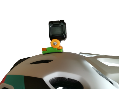 A mount for connecting devices to thetop of your bell super dh helmet