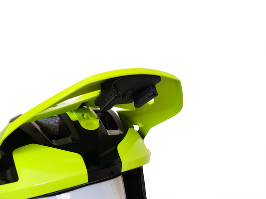 r3pro Under Visor Mount for FOX Rampage 2024 Helmets, white background, quick release version, close up