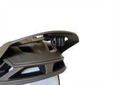 r3pro Under Visor Mount for FOX Speedframe 2025 Helmets, white background, triple prong version, close up