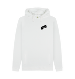 White Men's Hoodie with HairyBobs Cave and Skate the Northbay Design