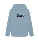 Stone Blue Women's Hoodie with Large Logo