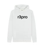 White Men's Hoodie with Large Logo