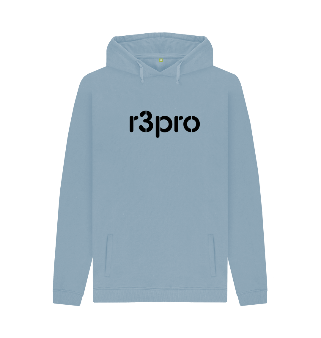 Stone Blue Printed Hoody Front