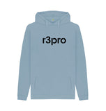 Stone Blue Men's Hoodie with Large Logo