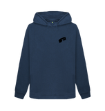 Navy Blue Womens Hoodie with HairyBobs Cave & Skate The NorthBay Design