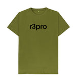 Moss Green Men's T-Shirt with Large Logo
