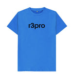 Bright Blue Men's T-Shirt with Large Logo