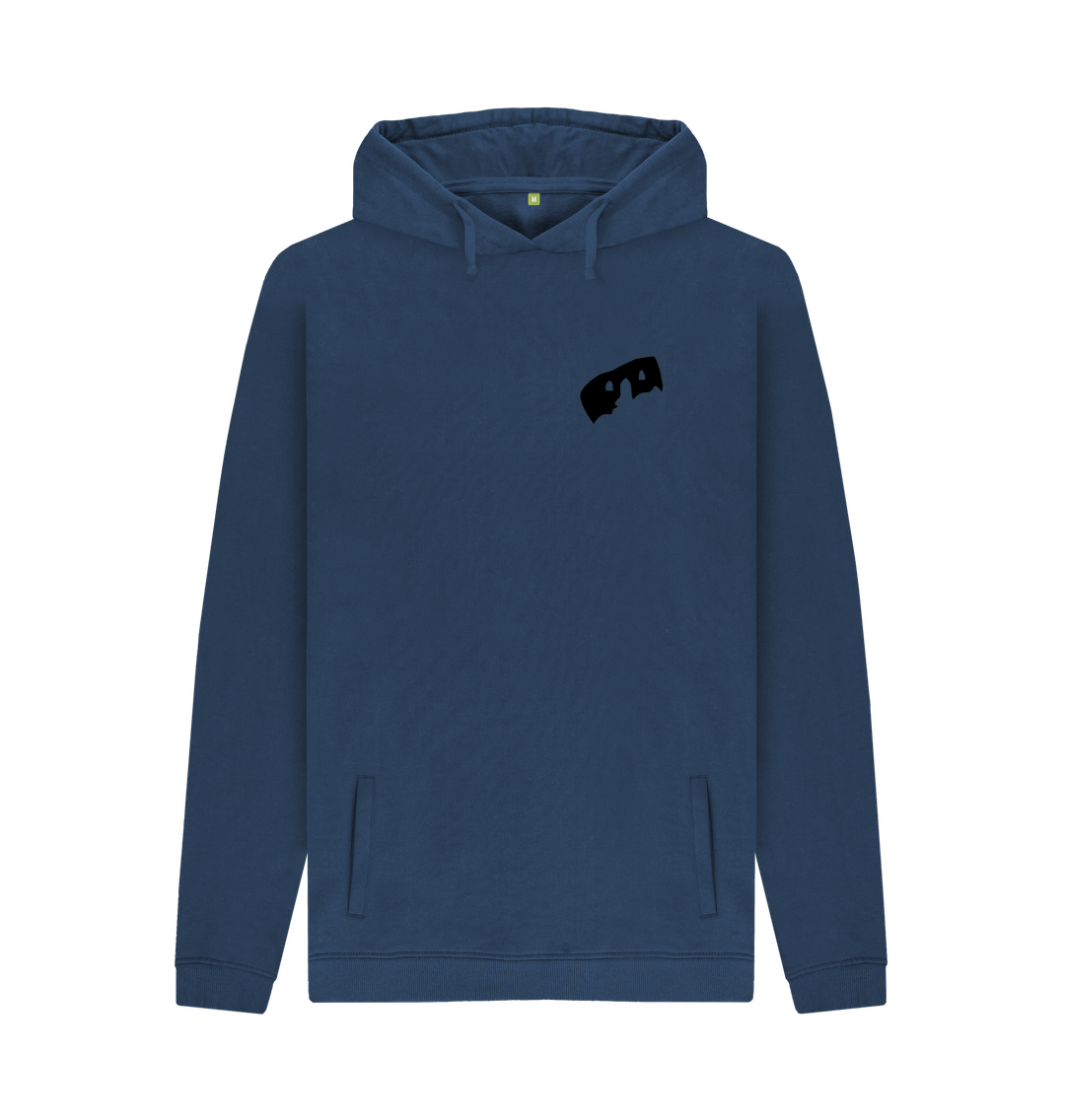 Navy Printed Hoody Front