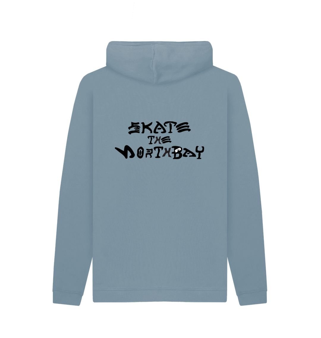 Stone Blue Printed Hoody Back
