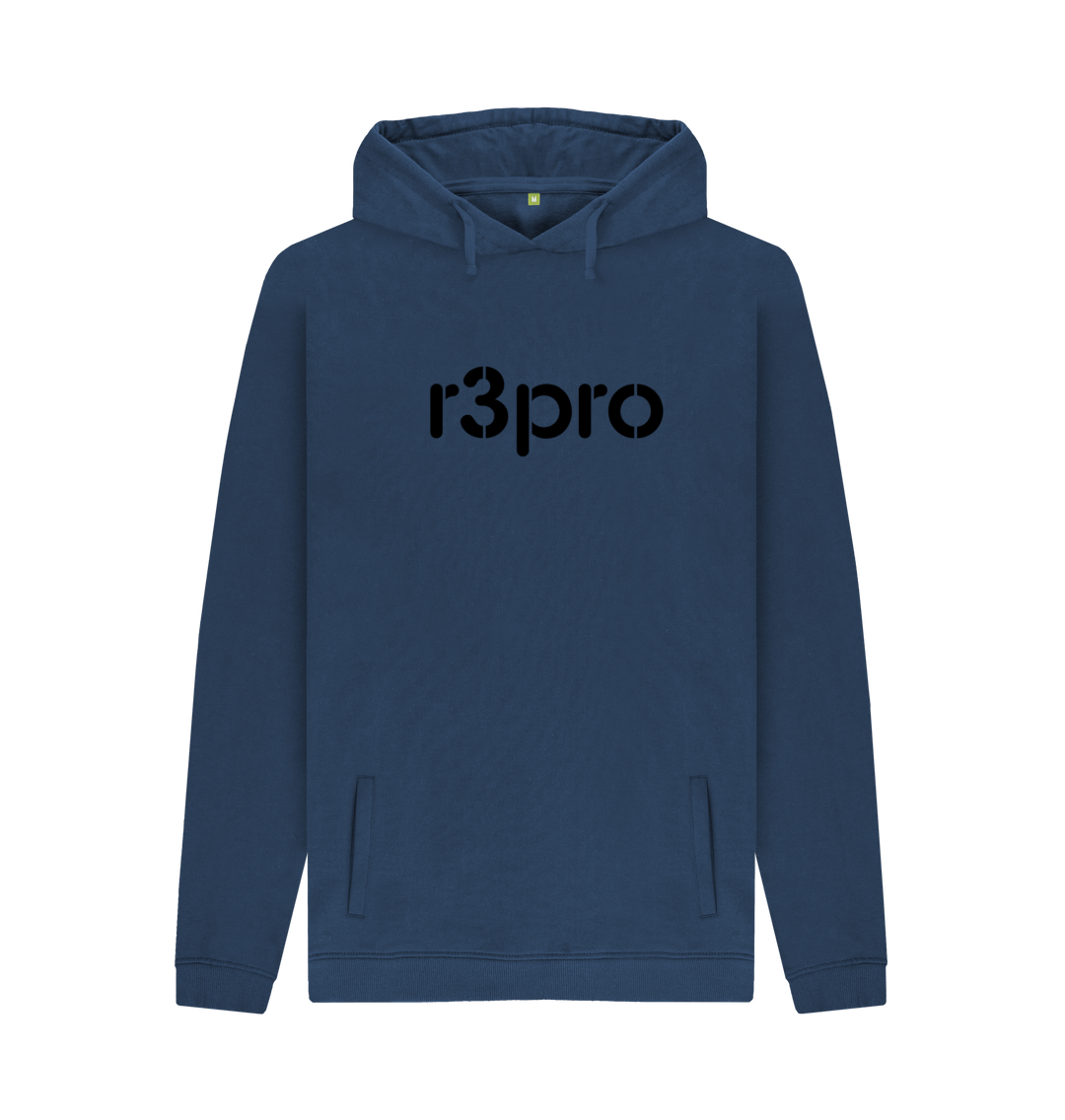 Navy Printed Hoody Front