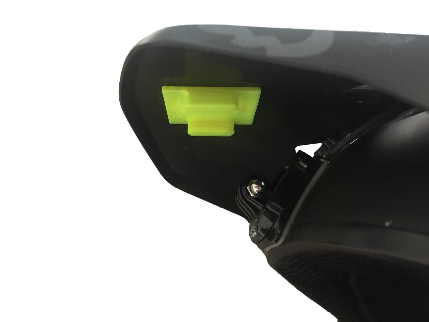 Attach a camera to the underside of your mountain bike helmets visor