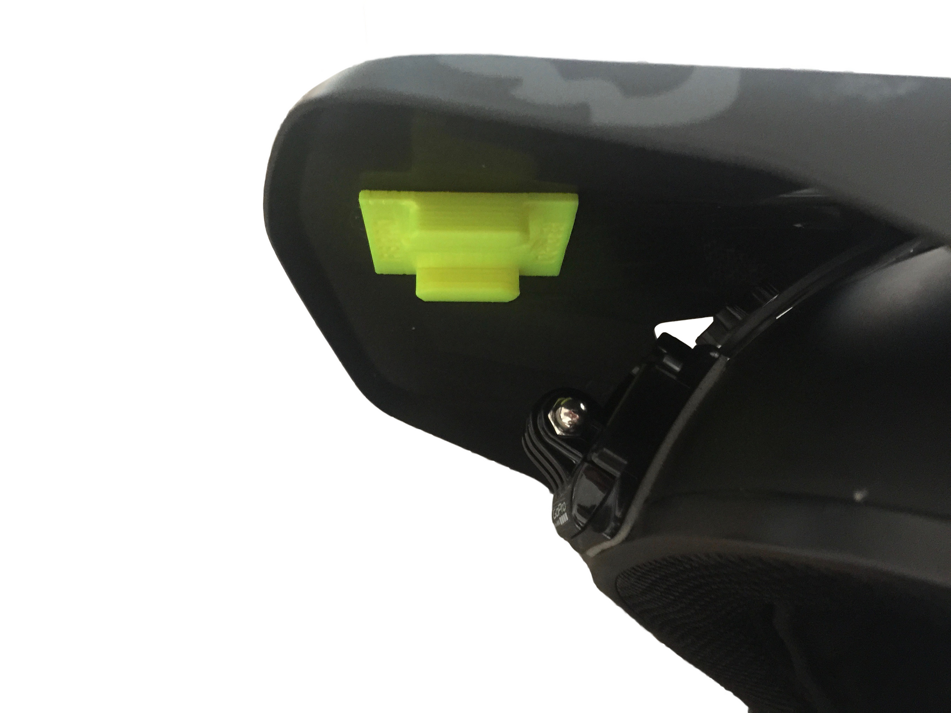 Attach a camera to the underside of your mountain bike helmets visor