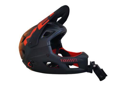 A mount for connecting devices to the chin guard of your met parachute mcr helmet