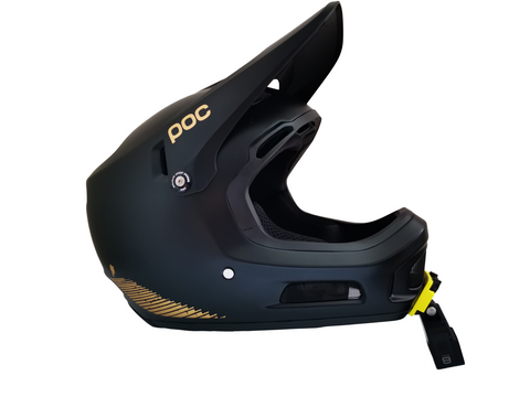 A mount for connecting devices to the chin guard of your poc coron helmet